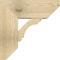 Ekena Millwork Olympic Slat Rough Sawn Bracket w/ Offset Brace, Douglas Fir, 8"W x 20"D x 20"H BKT0806X20X20OLY06RDF - alternate 2